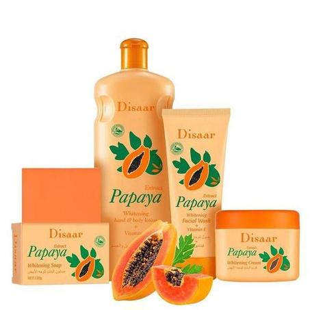 Disaar DisaarE Kit de Soins Blanchissants à la Papaye, Crème, Nettoyant & Lotion