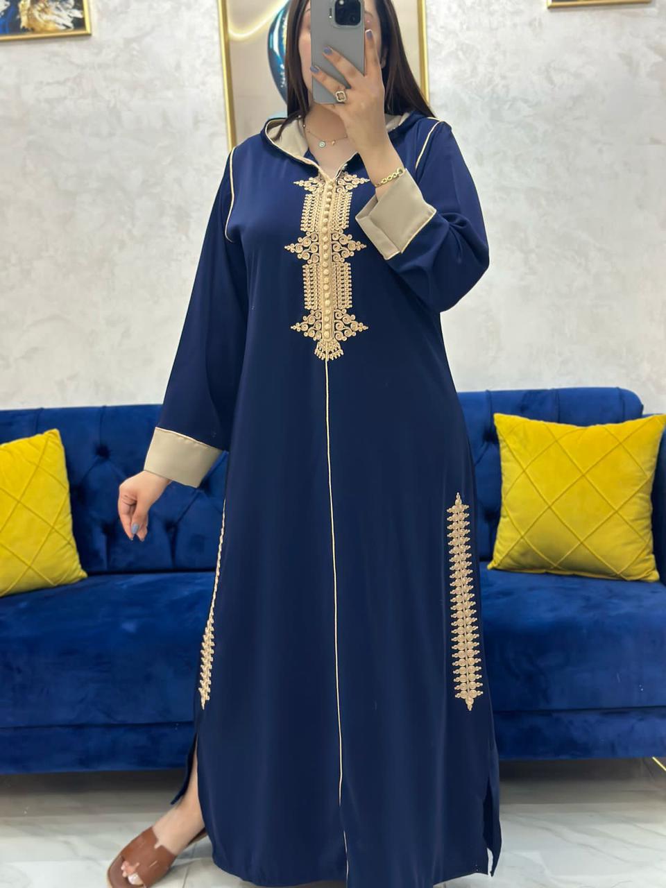 🌟 جلابة الموسم لي كيقلبو عليها الجميع!   كريب فاخر + طرزة فاسية كتخطف الأنظار
