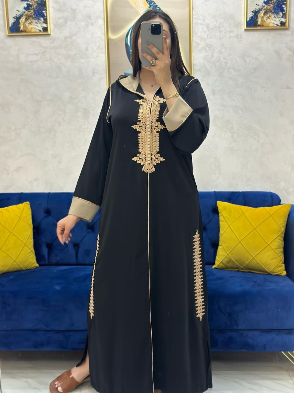🌟 جلابة الموسم لي كيقلبو عليها الجميع!   كريب فاخر + طرزة فاسية كتخطف الأنظار