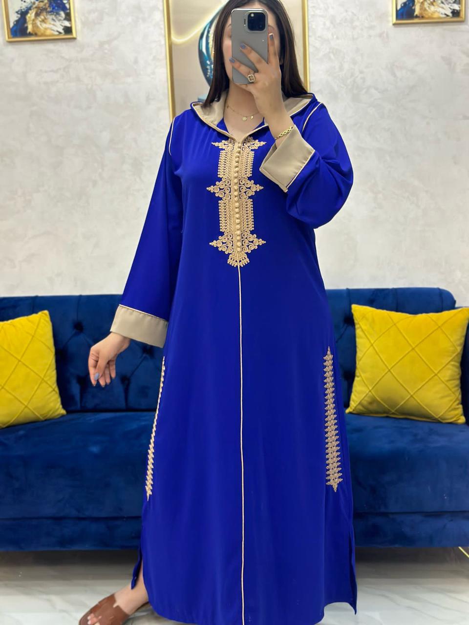 🌟 جلابة الموسم لي كيقلبو عليها الجميع!   كريب فاخر + طرزة فاسية كتخطف الأنظار