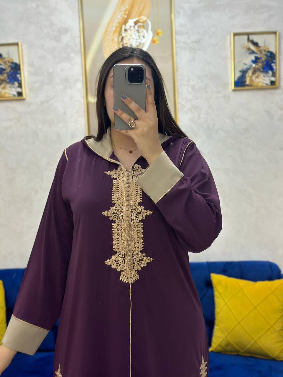 🌟 جلابة الموسم لي كيقلبو عليها الجميع!   كريب فاخر + طرزة فاسية كتخطف الأنظار