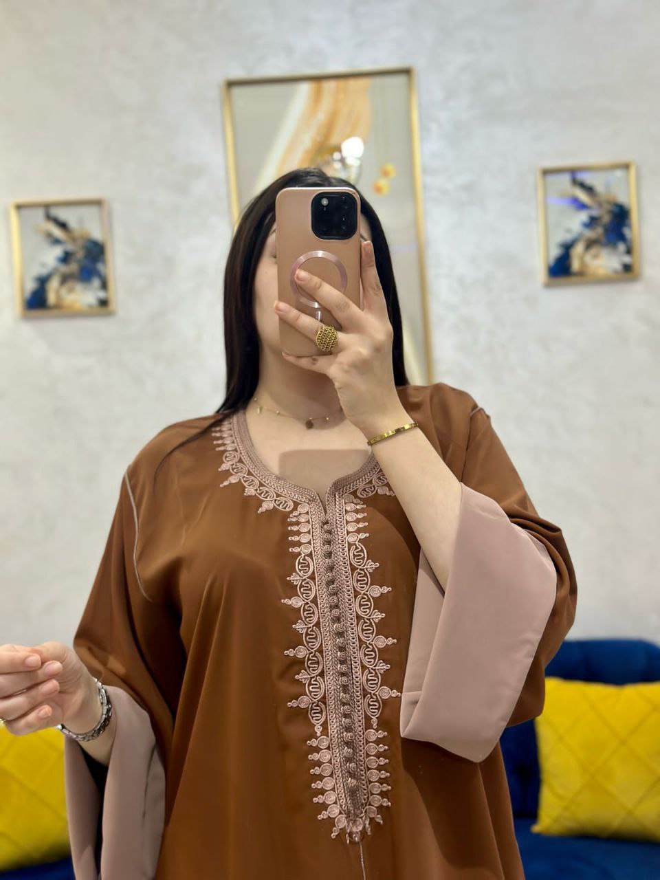 قُــــفطان كرناج بالطرز العقاد 🪢👌 ثوب كْـــــــــريب كوريا