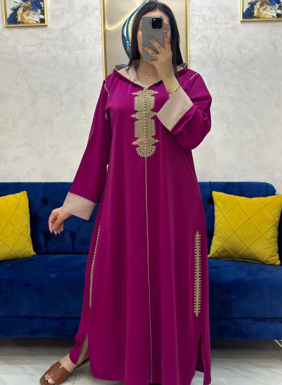 🌟 جلابة الموسم لي كيقلبو عليها الجميع! كريب فاخر + طرزة فاسية كتخطف الأنظار