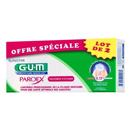 GUM DENTIFRICE PACK DUO PAROEX 75ML*2