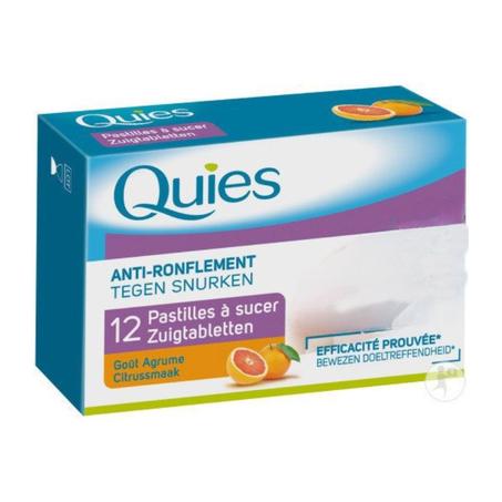 QUIES PASTILLES A SUCER ANTI RONFLEMENT GOUT MIEL CITRON B12