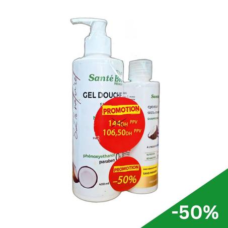 SANTE BIO DUO PACK "GEL DOUCHE 400ML + SHAMP CHVX SECS"
