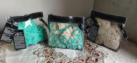 مجموعة كيس حمام ليفة الصابون بالكروشي