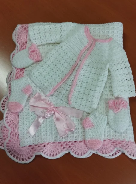 ملايا للرضع بالكروشي