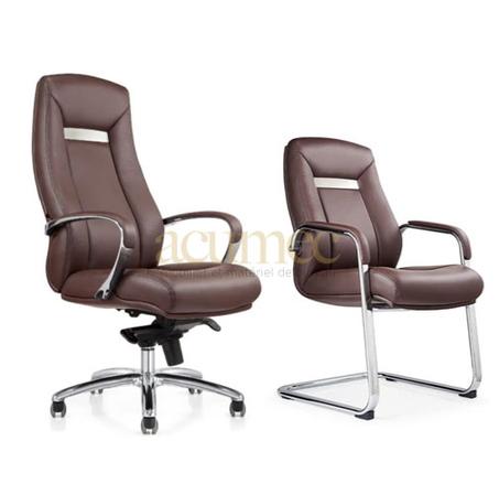 Fauteuil Président et 2 visiteurs en Cuir REF: 109