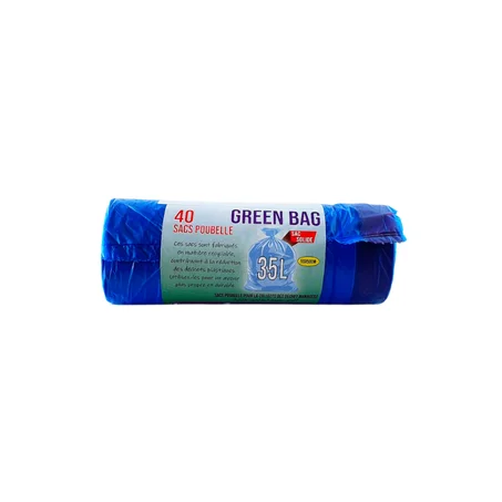 40 SACS POUBELLE GREEN BAG 35L