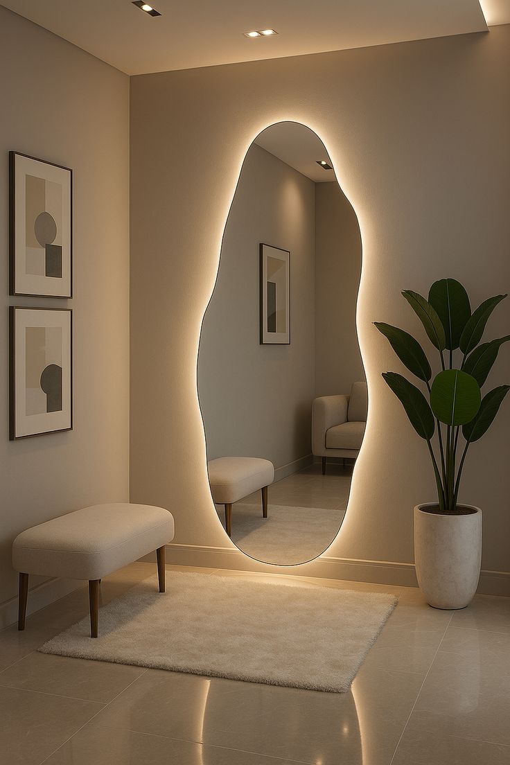 Coifeuse + miroir + pouf