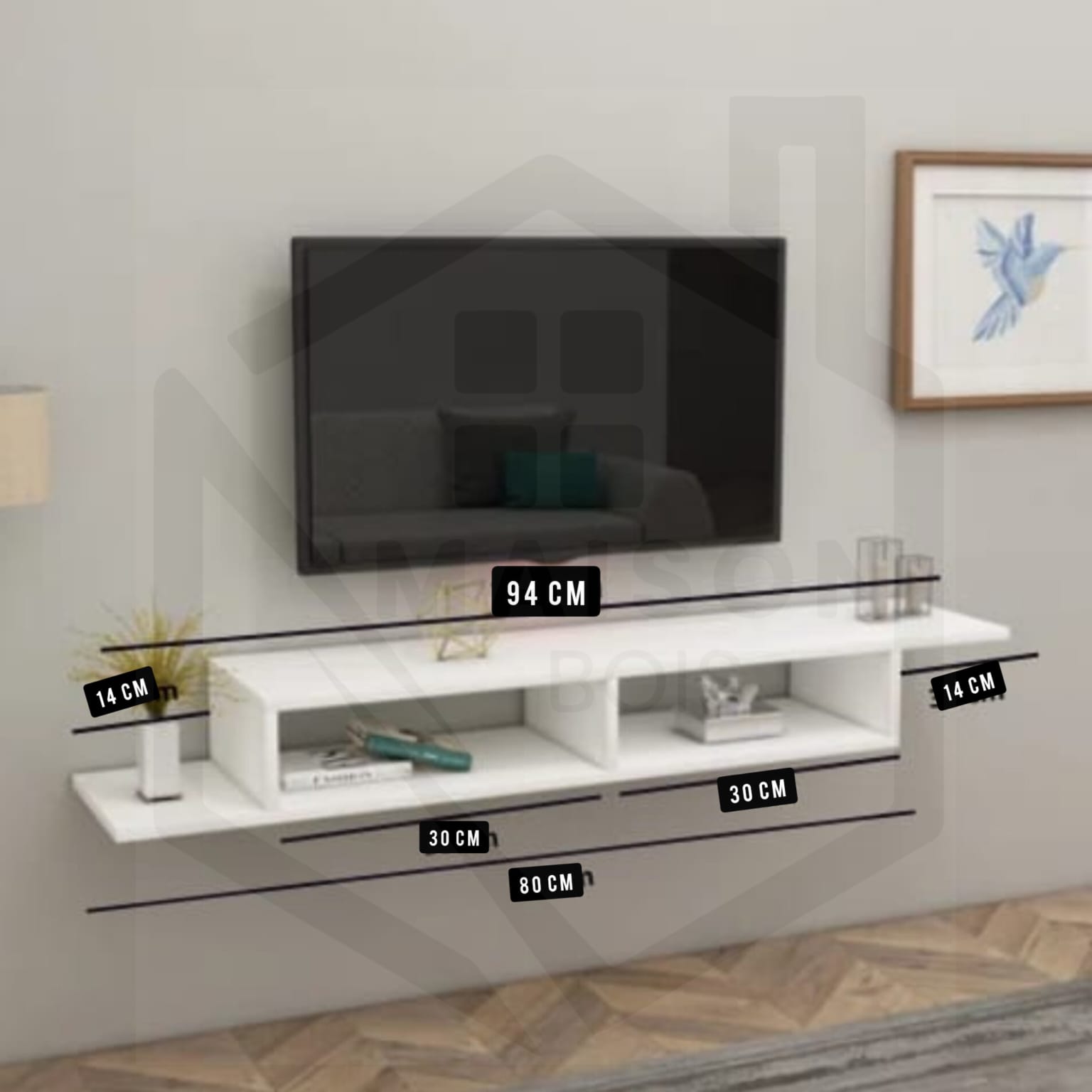 Meuble TV mural flottant