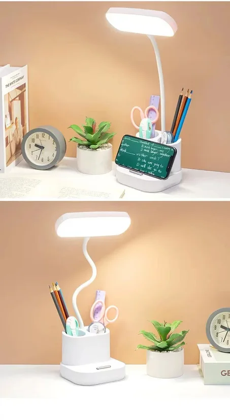 💡 مصباح مكتبي متعدد الوظائف – تنظيم وأناقة في مكان واحد