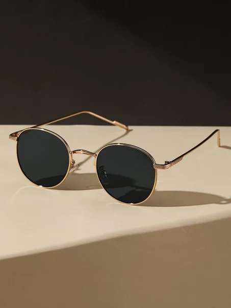 Lunettes de mode à monture ronde pour hommes
