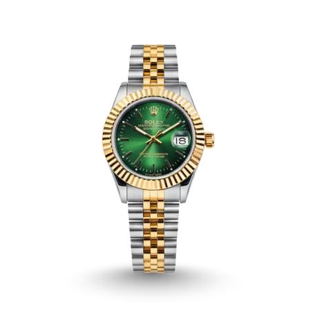 Rolex Datejust Bicolor Vert — Élégance Intemporelle