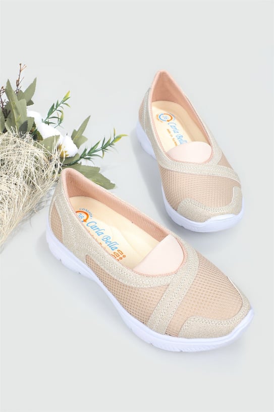 Chaussures orthopédiques respirantes beiges S-2290