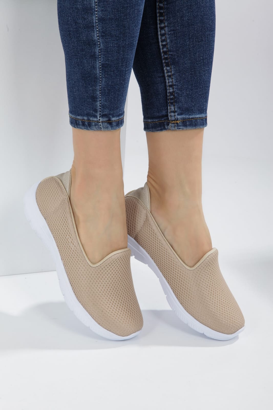 Chaussures orthopédiques respirantes beiges S-2295