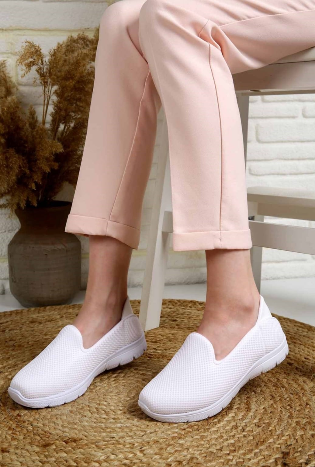 Chaussures orthopédiques respirantes beiges S-2295