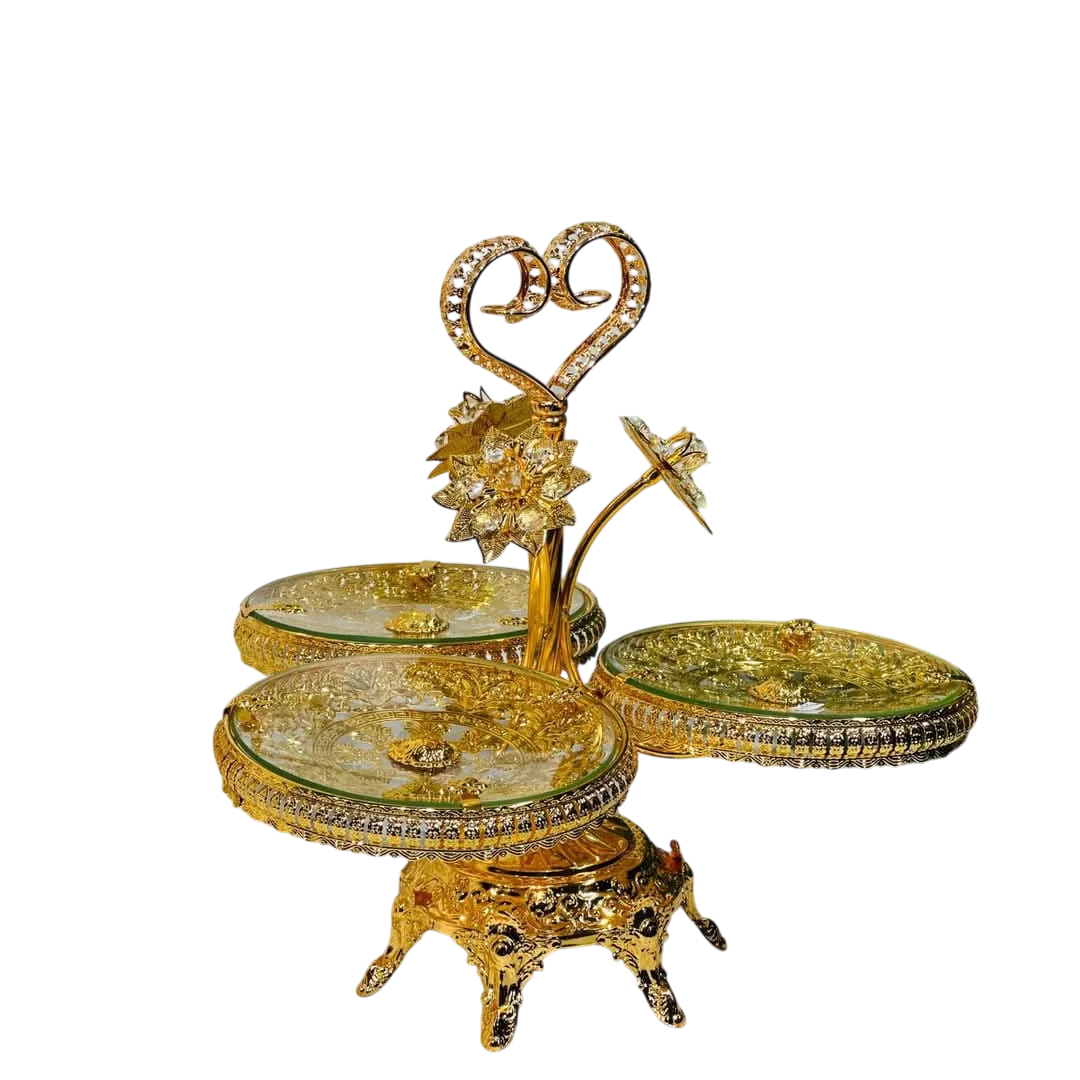 حامل تقديم فاخر بـ 3 طوابق