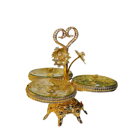 حامل تقديم فاخر بـ 3 طوابق