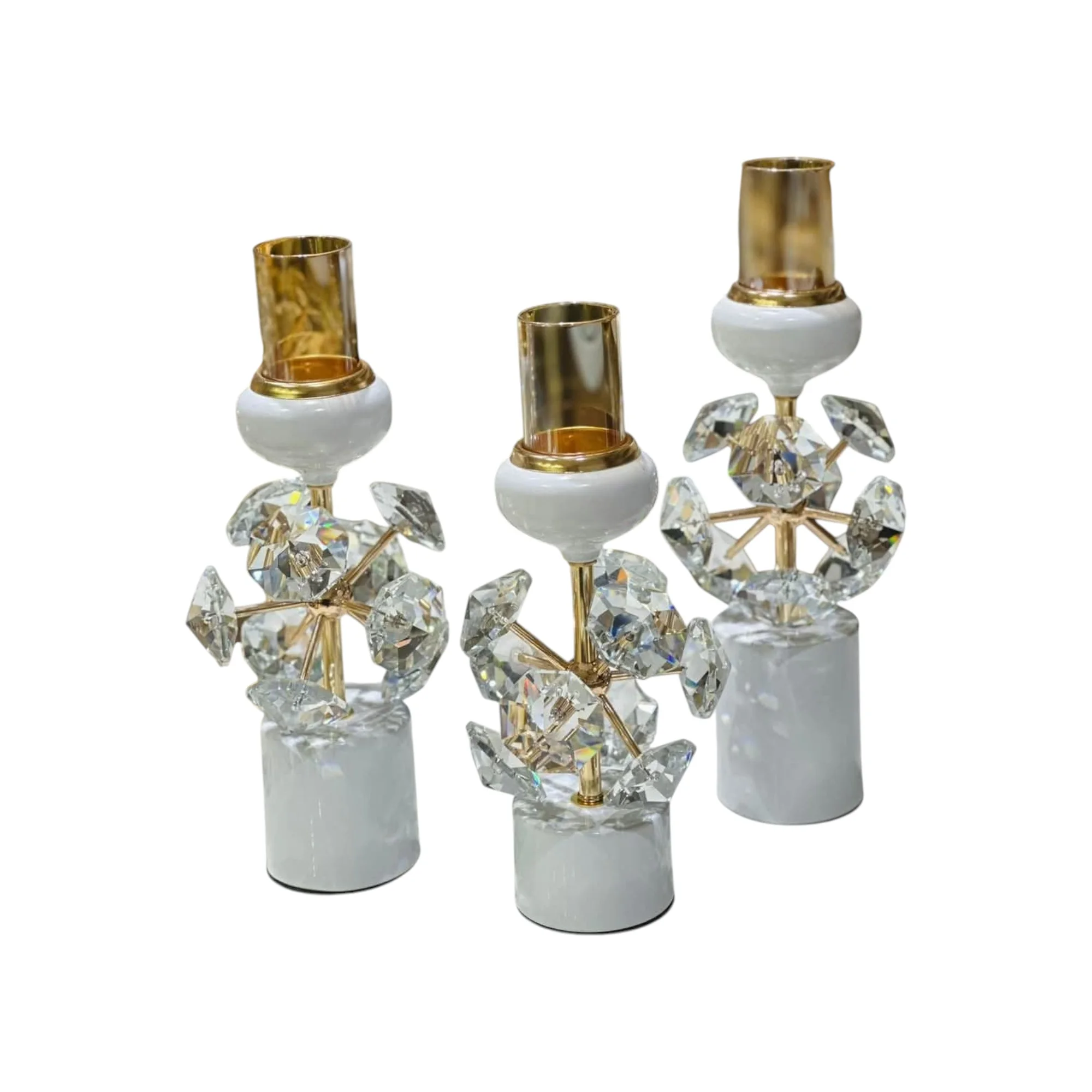 حامل شموع كريستال فاخر