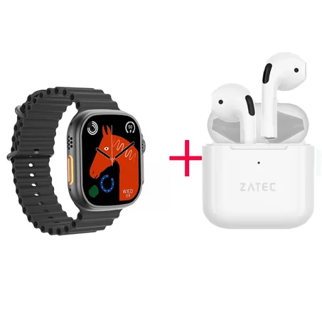 ساعة ذكية + سماعات بلوتوت