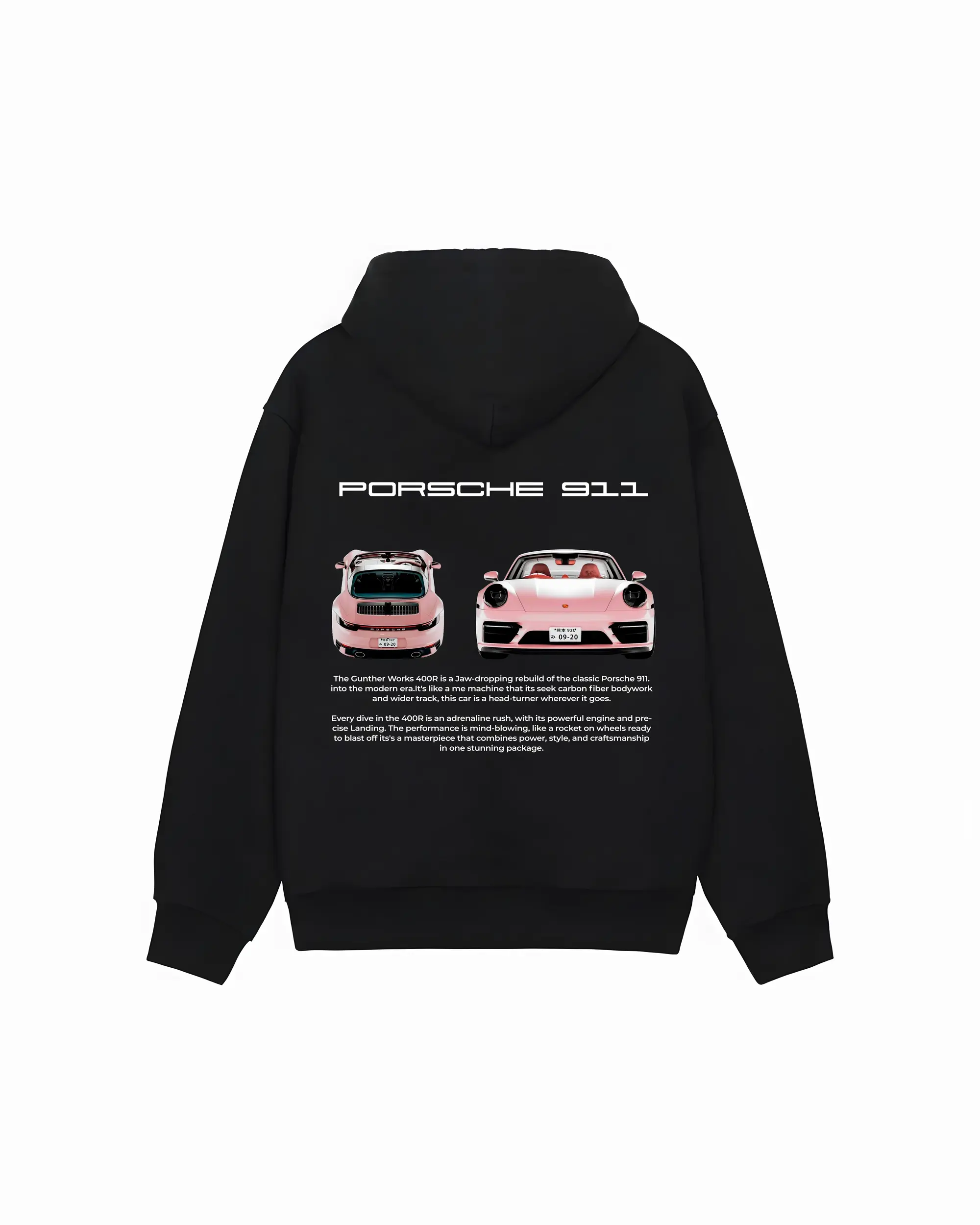 Porsche 911 Pink Black Hoodie