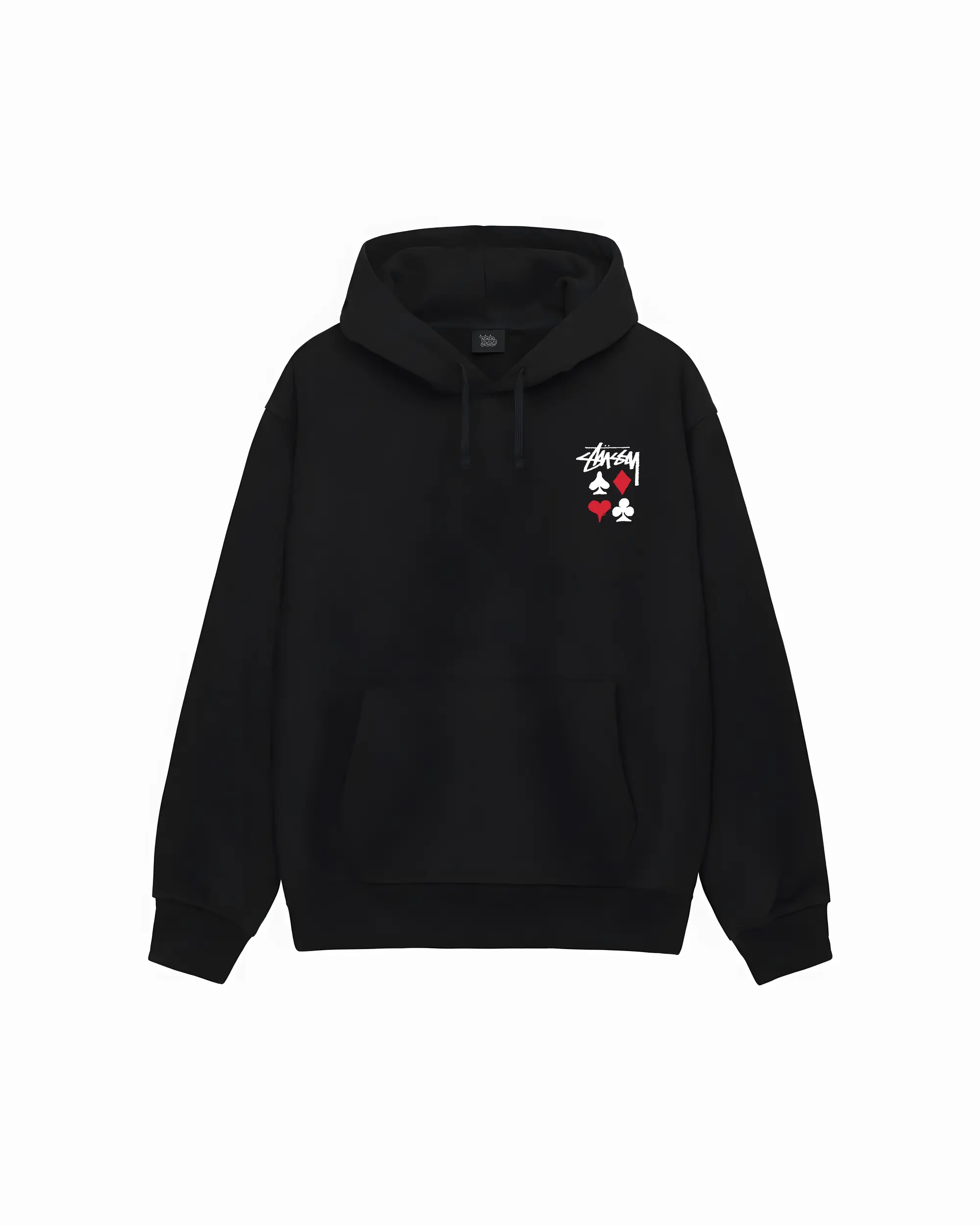 STÜSSY Playing Card Symbols Black Hoodie