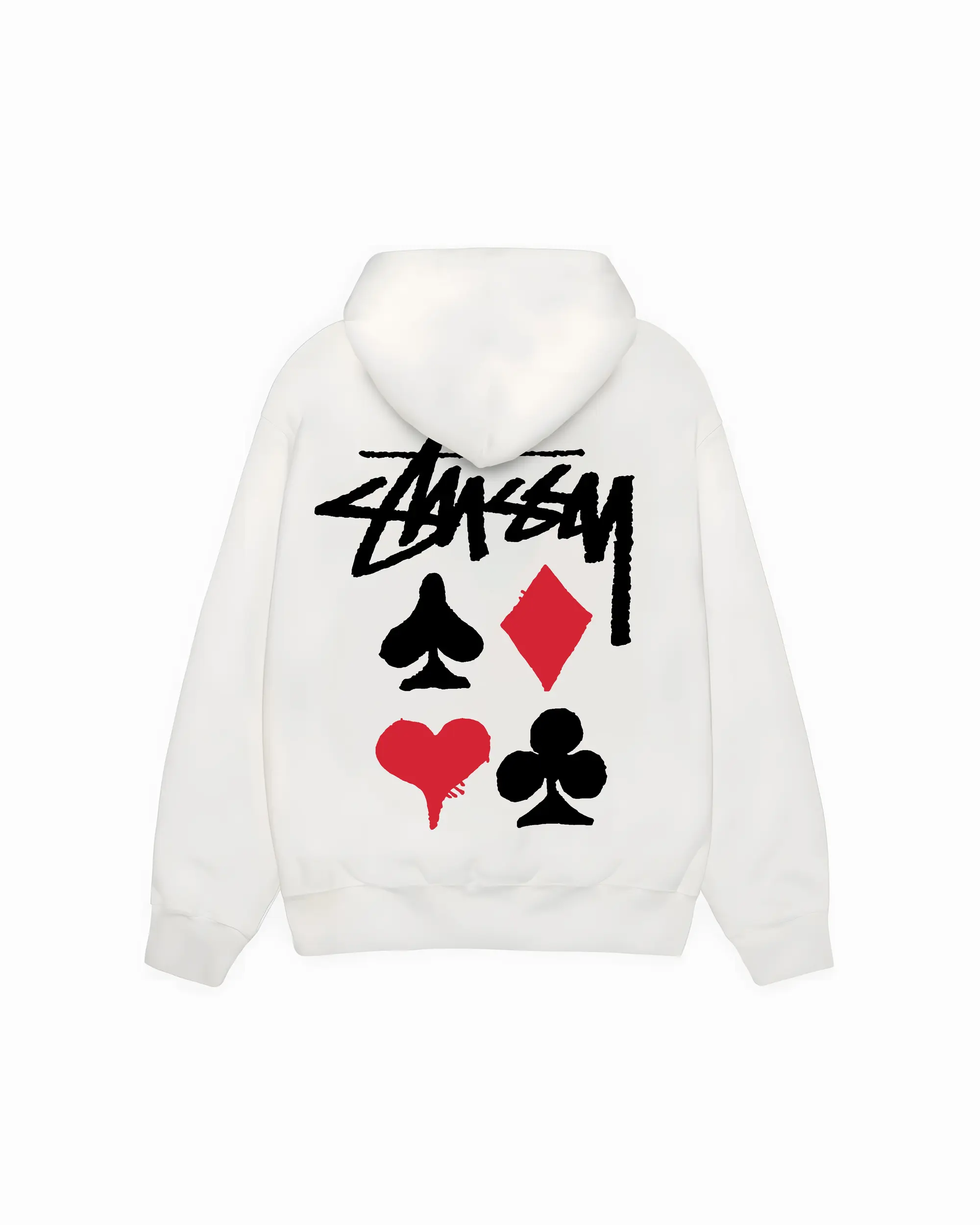 STÜSSY Playing Card Symbols White Hoodie