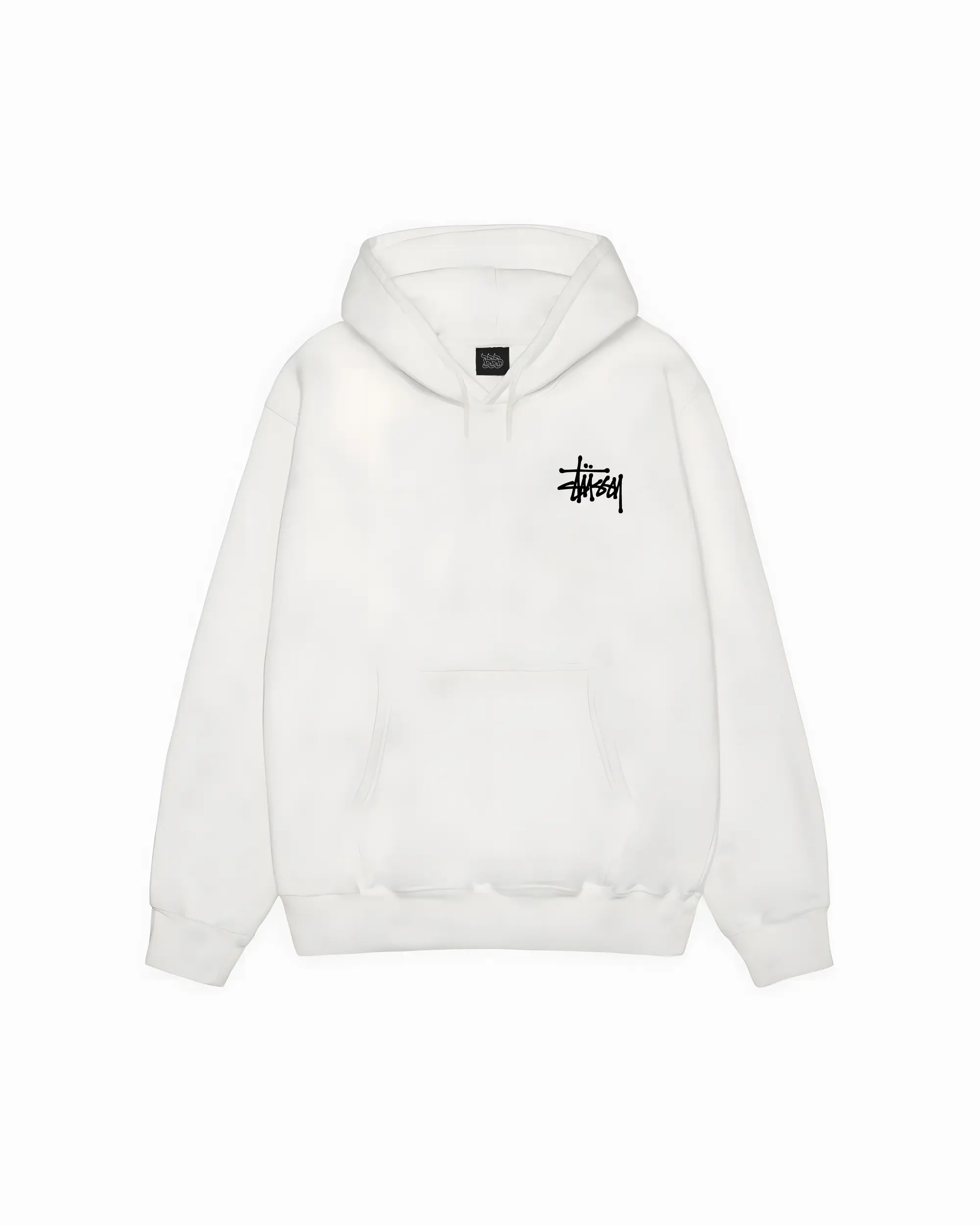 Basic STÜSSY White Hoodie