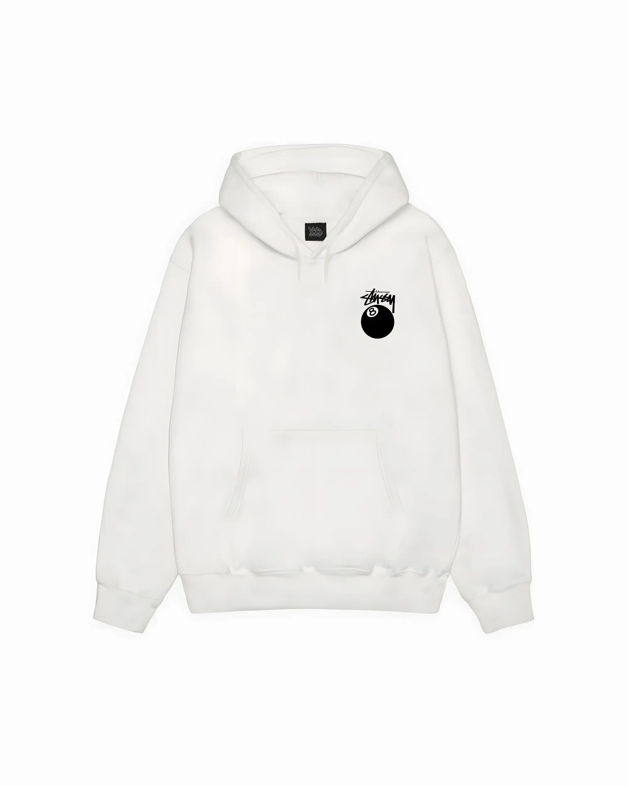 STÜSSY 8 Ball White Hoodie