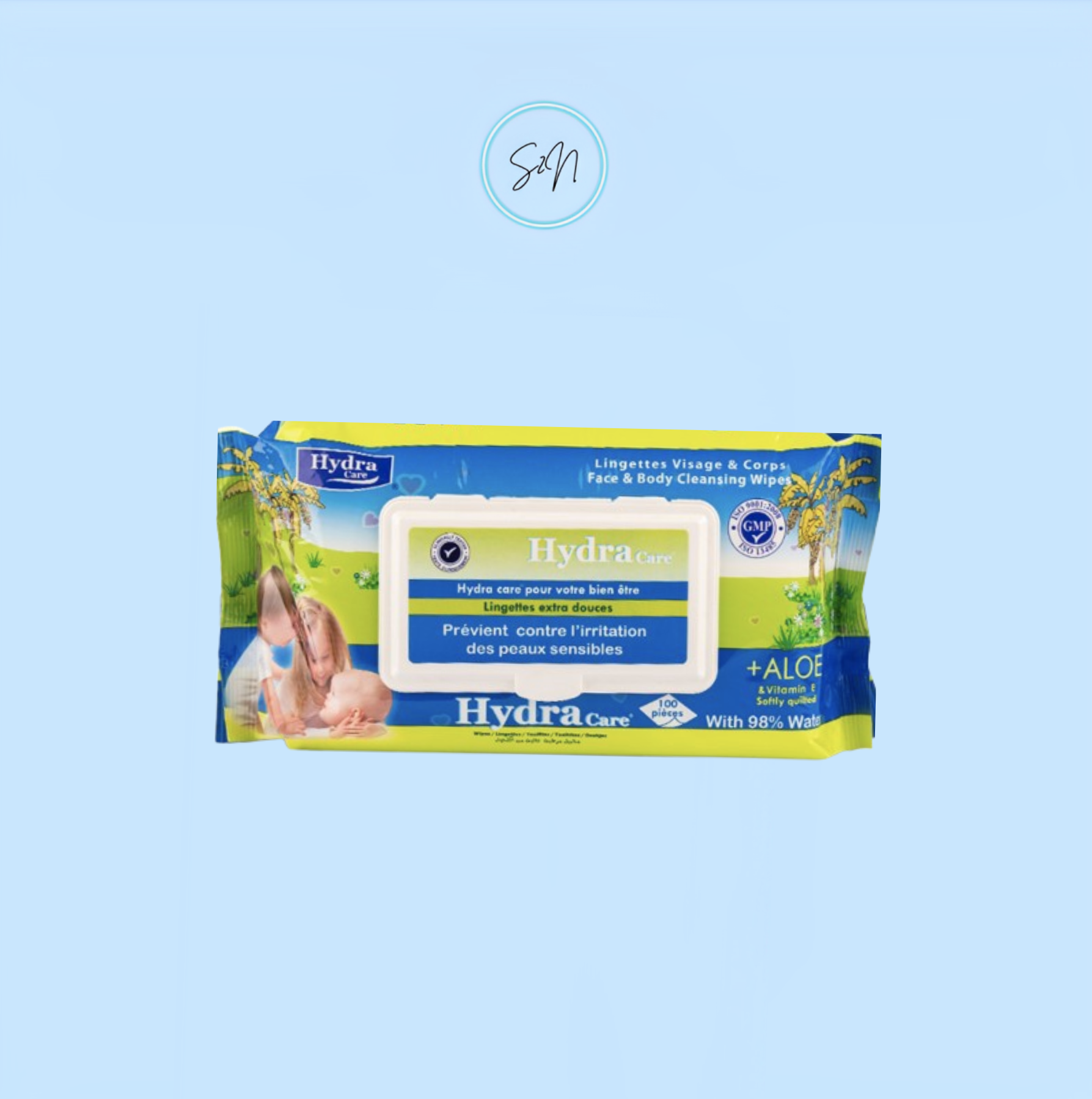 HYDRA CARE - LINGETTES BÉBÉ ET ENFANT 100 UNITÉS