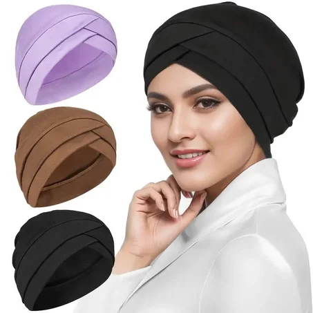 4 شيبوت داخلية للحجاب - الالوان اسود وباج و ابيض و ازرق  190الف