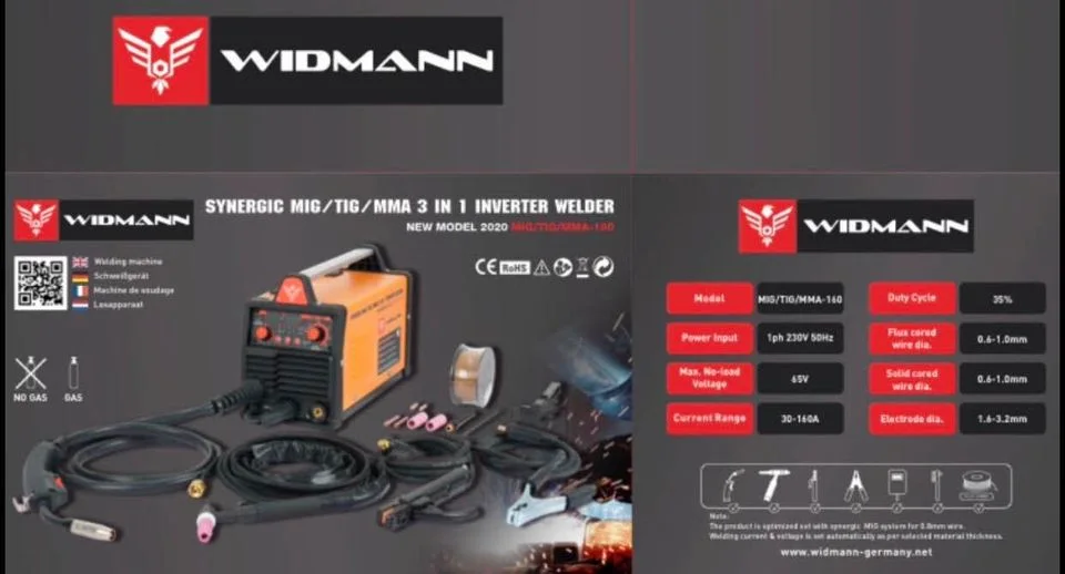 Soldador Widmann MIG / MMA / LIFT TIG 3 EN 1