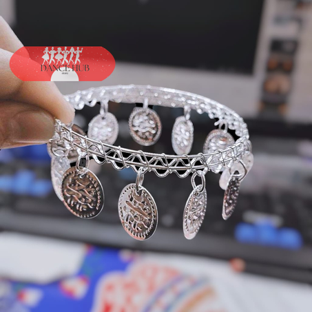 Bracelet de cheville argenté (1 pièce) خلخال اللون الفضي
