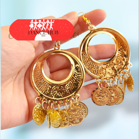 Boucles d’oreilles égyptiennes  couleur dorée حلقات في اللون الذهبي