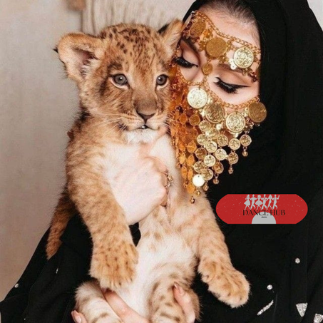 Voile visage pièces de monnaie Couleur dorée برقع معدني اللون الذهبي