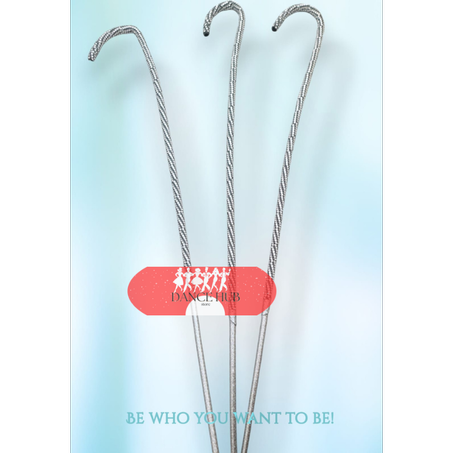 Bâton de danse orientale  couleur argentée