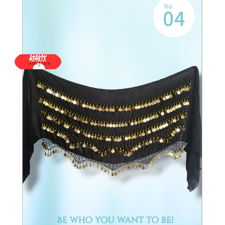 Ceinture extra chargée Couleur noir doré