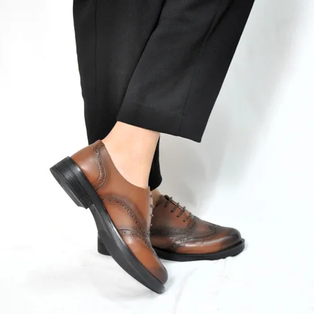 chaussures plates pour femme CUIR  100%