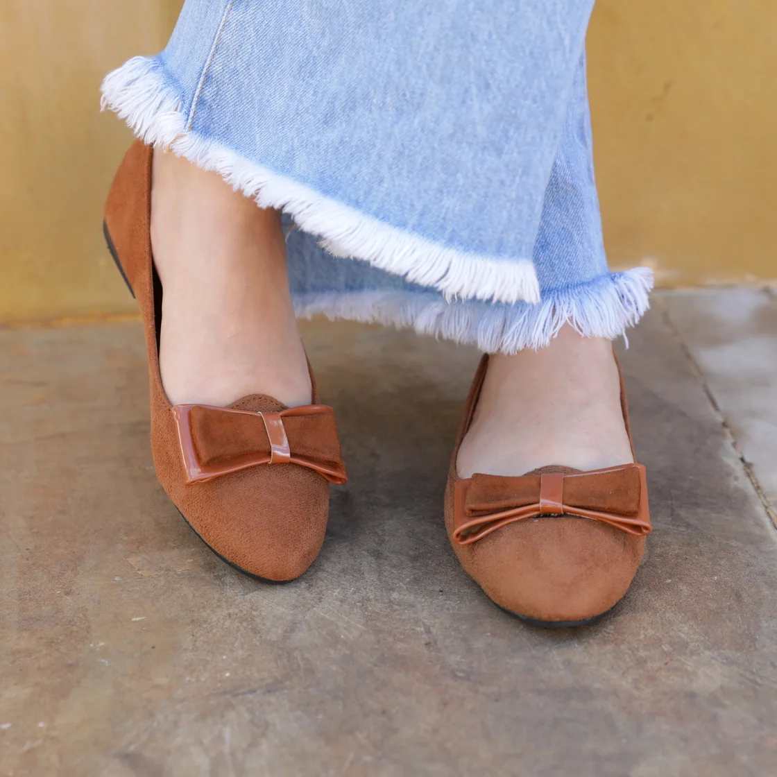 Ballerine pour femme couleur MARRON