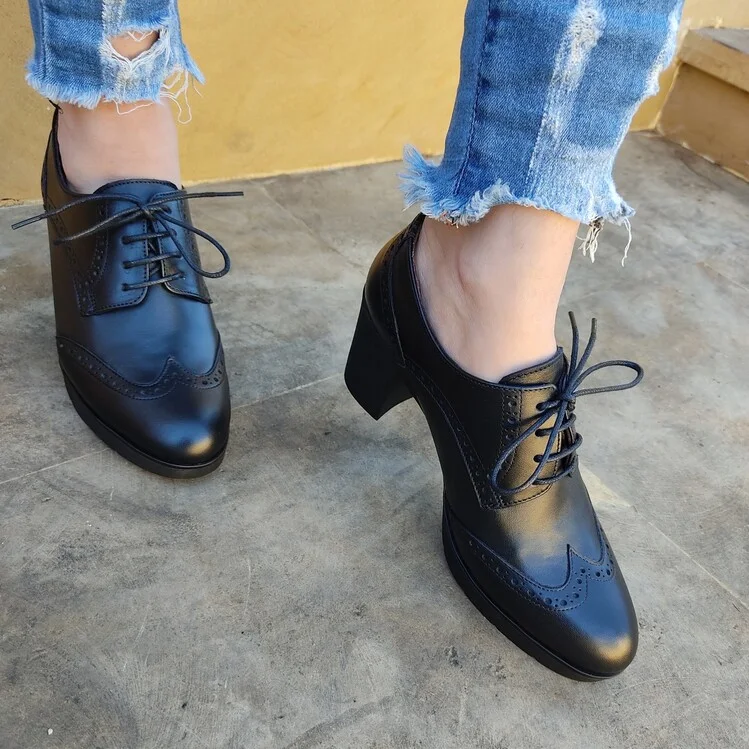 chaussures femmes talons  100 %  cuir  NOIR