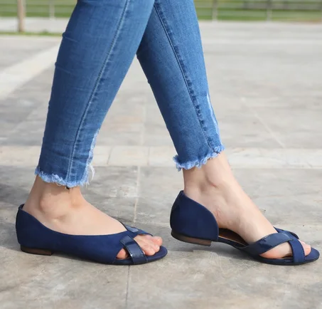 Ballerine pour femme colleur Bleu Marine