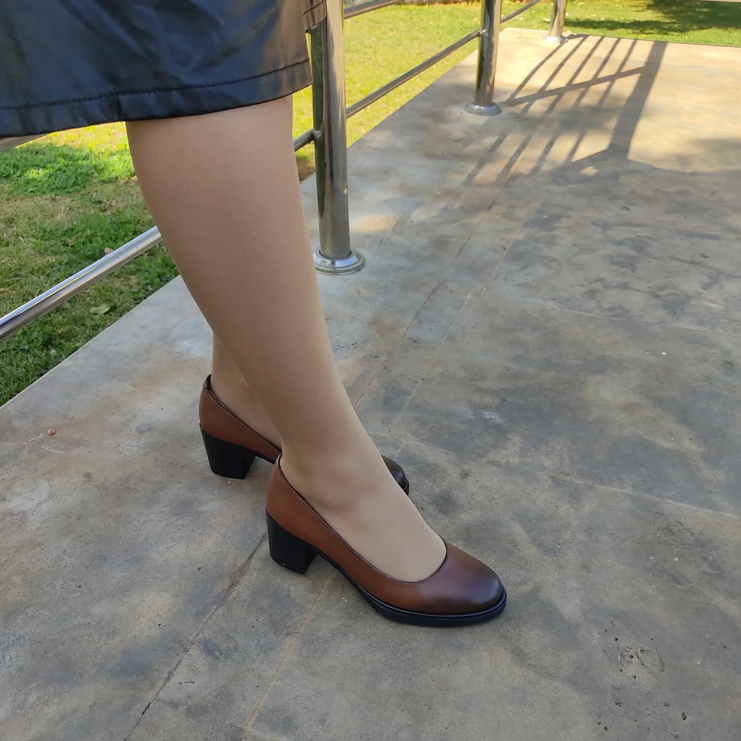 Escarpins femme a talon - marron