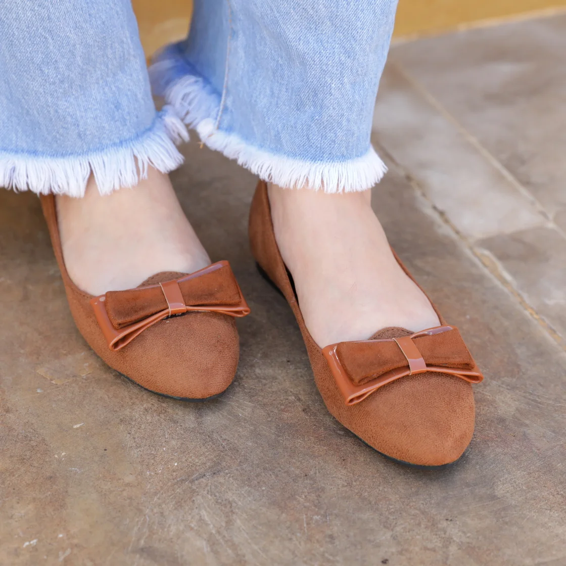 Ballerine pour femme couleur MARRON