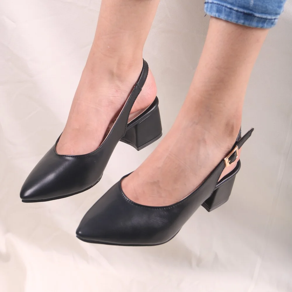 Escarpins - Sandale a demi  Talon -NOIR