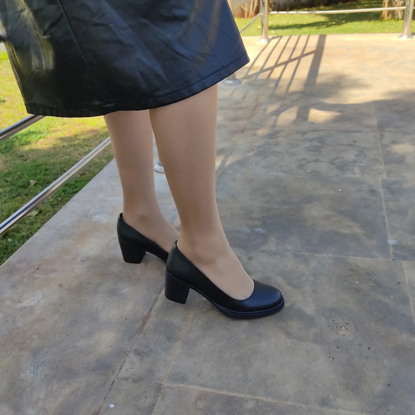 Escarpins femme a talon - Noir