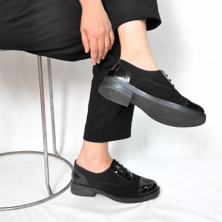 chaussures plates pour femme en DAIM