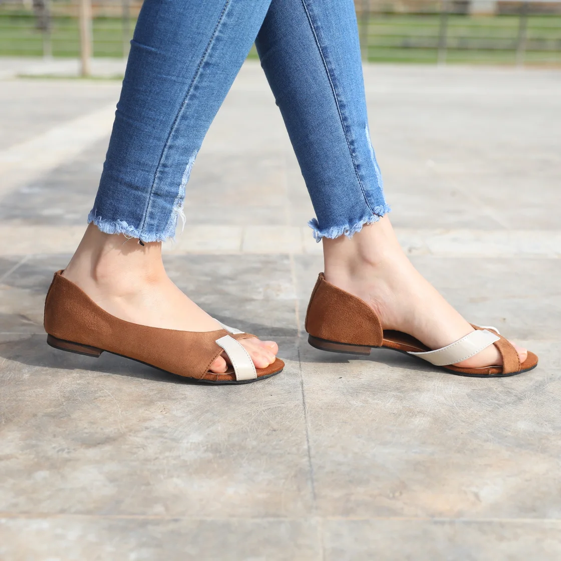 Ballerine pour femme colour MARRON