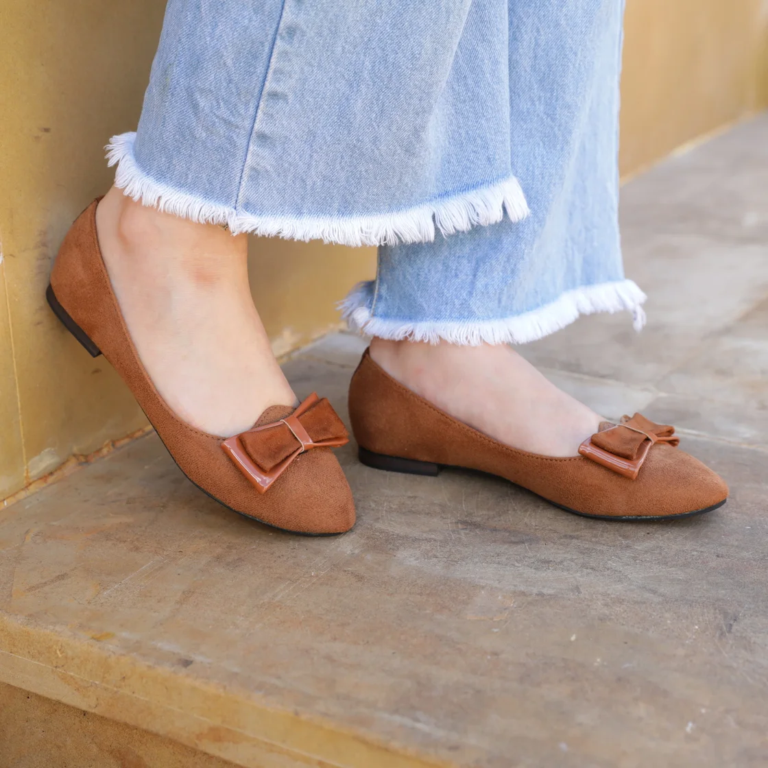 Ballerine pour femme couleur MARRON